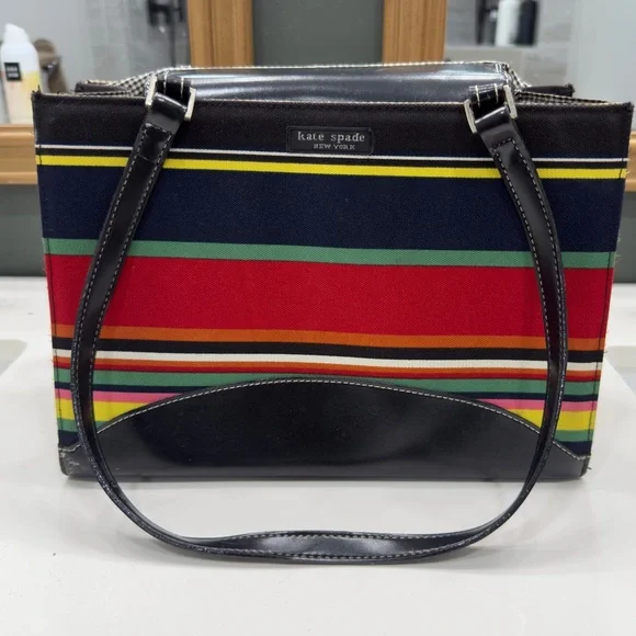 kate spade | Bags | Kate Spade Multicolor Striped Tote Bag  display picture 1